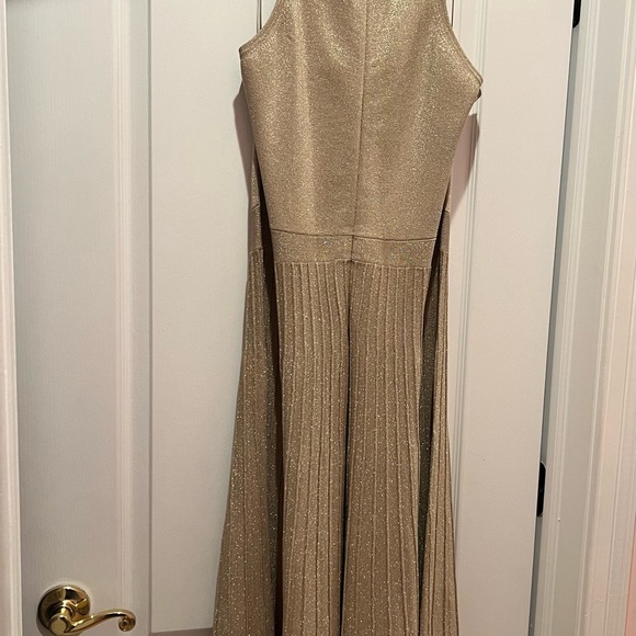 MICHAEL Michael Kors Studded Criss Cross Halter Neck A-Line Dress - Sz. XL MICHAEL Michael Kors Studded Criss Cross Halter Neck A-Line Dress - Sz. XL